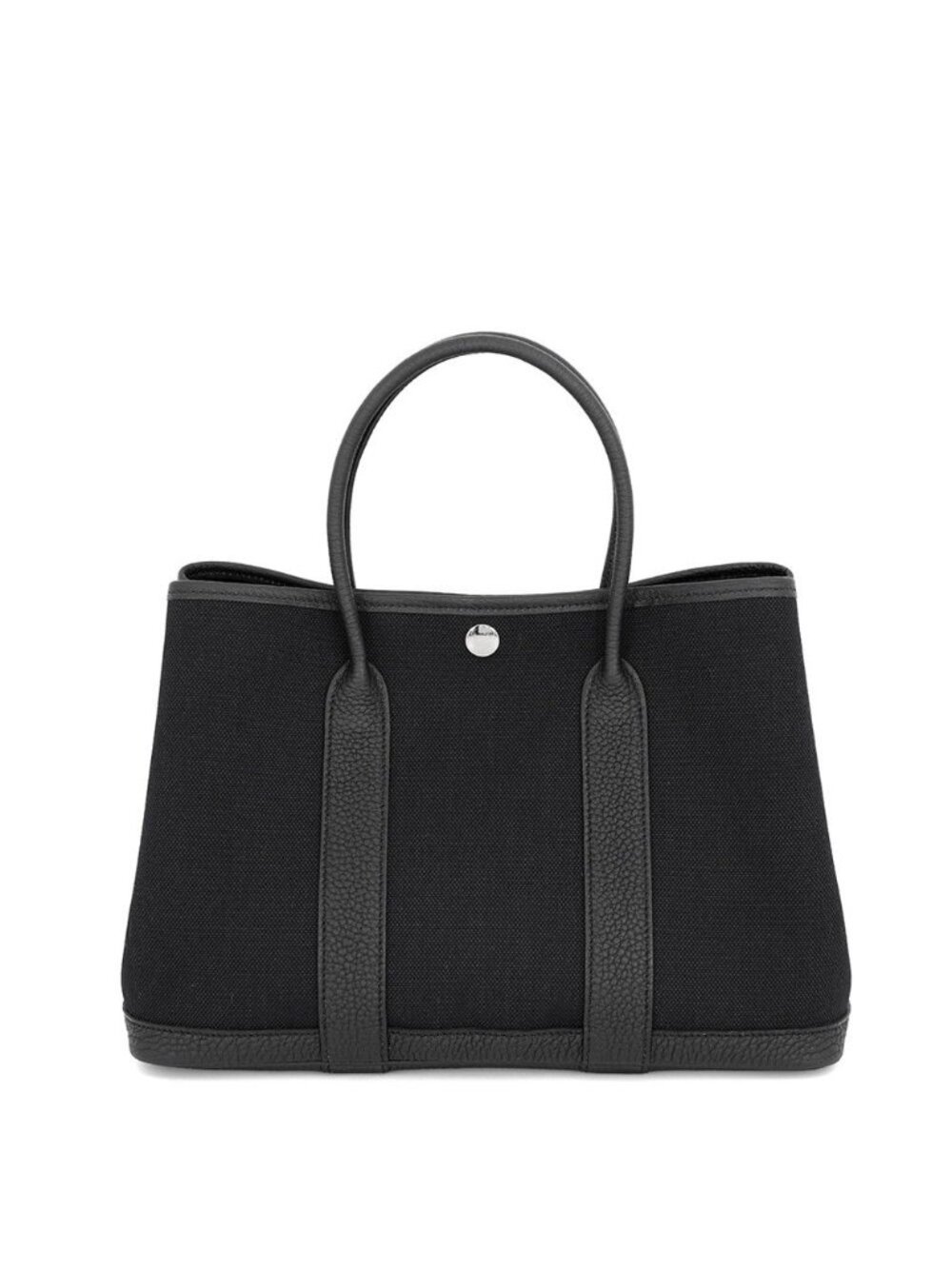 Hermes Tote Bag Garden Party TPM Black Silver Toile H Negonda